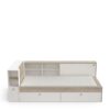 Lit enfant LIFE 1 personne - 90x190/200 - Rangements - Décor Chene et blanc - DEMEYERE - Fabriqué en France – Image 5