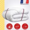 DODO Couette tempérée 300gr/m² anti-acarians VICTORIA 220x240 cm blanc – Image 5