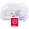 Couette 220x240 cm DODO CHAMPS DE LIN - Chaude - 450G/m² - Couette 2 personnes -Douce et Chaude -Anti-acariens Antibactériens – Image 2