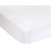 DOMIVA Lot 2 Draps housse Uni - Jersey - oeko-Tex - Blanc/Nude - 70 x 140 cm – Image 2