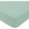 Lot de 2 draps housse en jersey - Blanc / Vert de Gris - 60 x 120 x 15 cm – Image 3