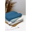 Lot de 3 langes Bambou - DOMIVA - 1 Imprimé + 2 Uni - Vert caramel - 60x60 cm – Image 2