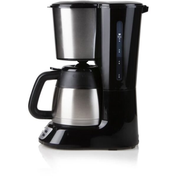 Cafetiere filtre - DOMO - DO709K - 1000 W - 1 L - 8 tasses - Ecran LCD - Minuteur 24 h - Acier inoxydable