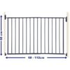 DREAMBABY Barriere de sécurité ARIZONA EXTENDA - A visser - L 68/112 cm - S'ouvre dans les deux sens - Grise – Image 3