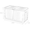 EDA Coffre de jardin BAYA en Plastique 420 litres - Décor imitation bois - Gris anthracite - Fabriqué en France – Image 4