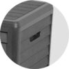 EDA Coffre de jardin BAYA en Plastique 420 litres - Décor imitation bois - Gris anthracite - Fabriqué en France – Image 5