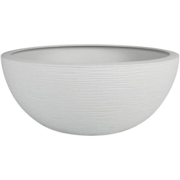 Pot de fleur EDA Plastique Rond Graphit Up Blanc cérusé Ø 40 cm 14