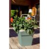 Pot de fleur carré Toscane - EDA PLASTIQUE - 32 x 32 x H 32 cm - 22 L - Vert laurier – Image 3
