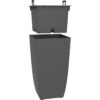 EDA Bac a Fleurs Carré Haut Diva Stone 42 L - avec Bac Amovible - Extérieur ou Intérieur - Décor Vagues - 43,5 x 43,5 x H.78,2 cm – Image 5