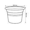 Elho Bac a fleurs Green Basics Cilinder 55 - Noir - Ø 54 x H 41 cm - extérieur - 100% recyclé – Image 5