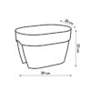 ELHO - Pot de fleurs -  Vibia Campana Flower Bridge 40 - Bleu Vintage - Balcon extérieur - L 26 x W 39 x H 22 cm – Image 4