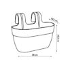 Pot de fleurs ELHO Vibia Campana Easy Hanger Medium - Blanc Soie - Balcon extérieur - L 24.1 x W 36 x H 26.5 cm – Image 4