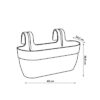 ELHO - Pot de fleurs -  Vibia Campana Easy Hanger Large - Rose Poussiere - Balcon extérieur - L 24.1 x W 46 x H 26.5 cm – Image 4