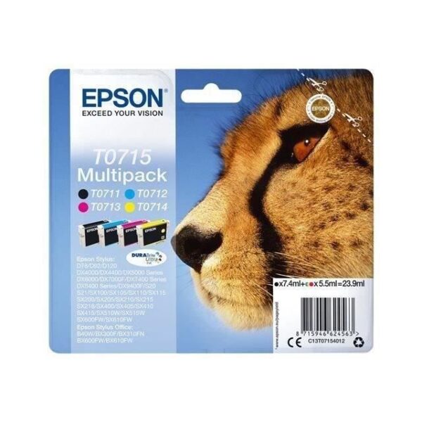 EPSON Multipack T0715 - Guépard - Noir
