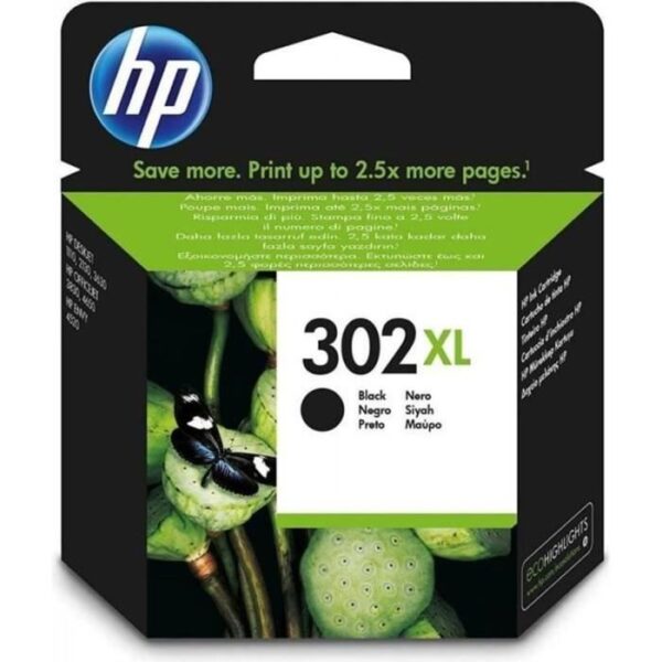 HP 302XL Cartouche d'encre noire grande capacité authentique (F6U68AE) pour HP DeskJet 2130/3630 et HP OfficeJet 3830