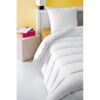 Couette anti-acariens - 220 x 240 cm - Chaude - 400 g/m² 2 personnes - Blanc - ABEIL – Image 3