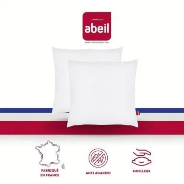 Lot de 2 oreillers anti-acariens - 60 x 60 cm - 100% coton traité Biome - ABEIL