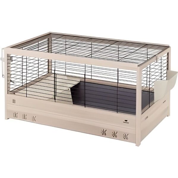 Cage pour cochons d'inde - FERPLAST - ARENA 80 - Bois de pin nordique - Normes FSC - 82 x 52 x 45