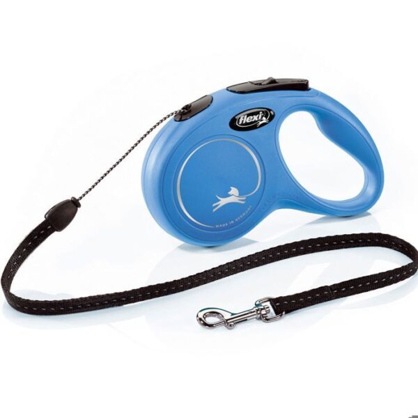 Laisse New Classic S Cord 5 m blue Flexi CL10C5-251-BL-20 - Laisse pour chiens jusqu'a 12 kg - Bleu