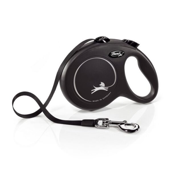 Laisse Flexi Collection Sangle S - FLEXI - CL10T5-251-S-20 - Noir - Pour chiens jusqu'a 15 kg