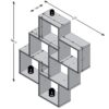FMD Etagere Murale avec 8 Compartiments Couleur Chene Tablette Salon Rangement 428743 – Image 4