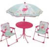 FUN HOUSE 713088 FLAMANT ROSE Salon de jardin avec une table