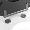 Abattant en marbre noir - MDF FSC - GELCO - Déclipsable - Charnieres en métal graphite brossé – Image 2