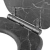 Abattant en marbre noir - MDF FSC - GELCO - Déclipsable - Charnieres en métal graphite brossé – Image 3
