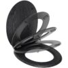Abattant WC - Gelco - North Noir - MDF FSC - Frein de chute - Charnieres métal graphite brossé – Image 5