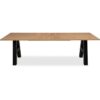 Table a manger GRANADA extensible - Style Industriel - 6/10 personnes - 2 rallonges 40 cm - L 157/237 x P 90 x H 75 cm - Chene/Noir – Image 3