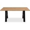 Table a manger GRANADA extensible - Style Industriel - 6/10 personnes - 2 rallonges 40 cm - L 157/237 x P 90 x H 75 cm - Chene/Noir – Image 6