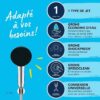 Ensemble de douche avec pommeau 1 jet Pluie, support et flexible 1,75m - GROHE Vitalio Start 110 27944001 - Economie d'eau – Image 4