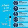 barre 60cm et flexible - GROHE 34791001 - Economie d'eau - Chromé