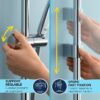 Ensemble de douche avec mitigeur thermostatique, pommeau 3 jets, barre 60cm et flexible - GROHE 34791001 - Economie d'eau - Chromé – Image 6