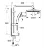 Colonne de douche avec inverseur manuel - Economie d'eau - GROHE Vitalio Start System 250 - Noir Mat - 266802431 – Image 4