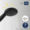 Pommeau de douche - GROHE Vitalio Start 110 279462431 - 2 jets (Pluie/Stimulant) - Economie d'eau - Procédé anti-calcaire - Noir Mat – Image 4