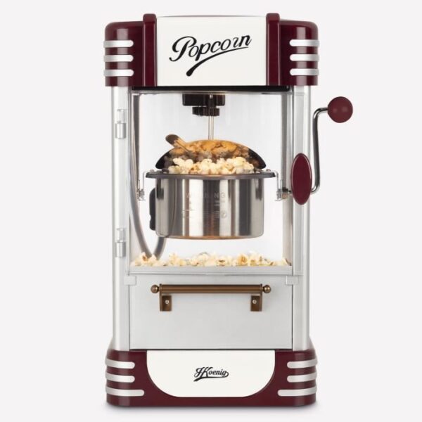 Machine a popcorn - HKoeNIG - Design retro - Capacité 50g - Lumiere intérieure