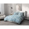 Parure de couette Tempete Florale - HOME LINGE PASSION - 3 Pcs - 220 x 240 - 100% Coton 57 Fils - Bleu – Image 2