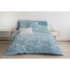 Parure de couette Tempete Florale - HOME LINGE PASSION - 3 Pcs - 220 x 240 - 100% Coton 57 Fils - Bleu – Image 3