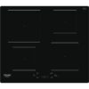 Table de cuisson induction - HOTPOINT - 4 foyers - L60 cm - HQ5660SNE - 7200 W - Revetement verre noir