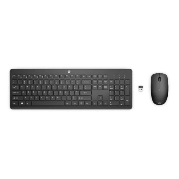 Ensemble clavier et souris sans fil - HP - 230 - Noir - USB - QWERTY