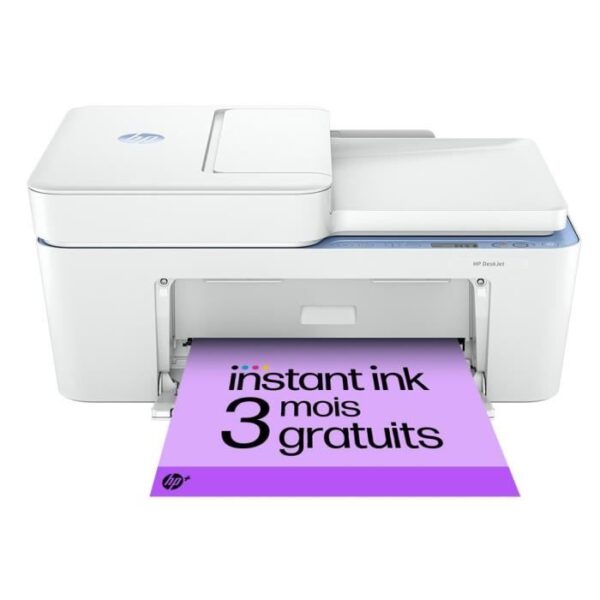 Imprimante tout-en-un HP Deskjet 4222e jet d'encre couleur Copie Scan - 3 mois d'Instant ink inclus avec HP+