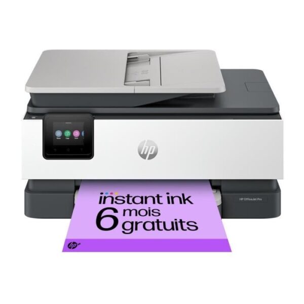 HP OfficeJet Pro 8124e - Imprimante tout-en-un  Jet d'encre couleur avec 3 mois d'Instant Ink inclus avec HP+