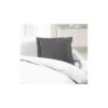 LOVELY HOME Lot de 2 Taies d'Oreillers 100% coton 63x63 cm - Gris foncé – Image 2