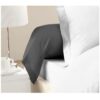 LOVELY HOME Lot de 2 Taies de Traversin 100% coton 85x185 cm gris foncé – Image 2