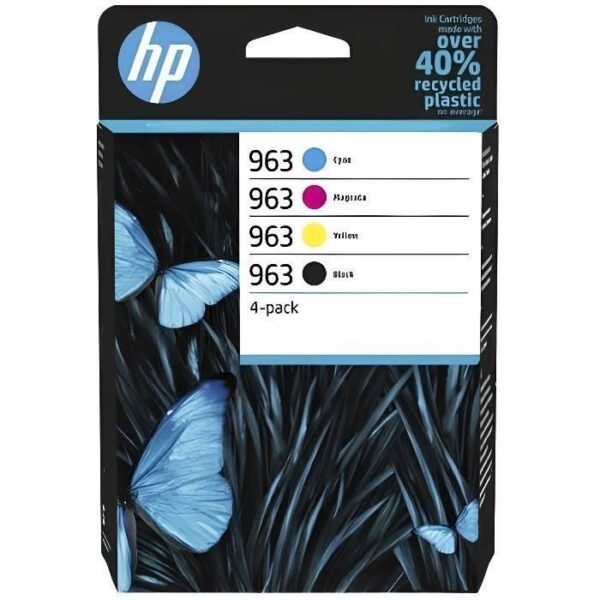 HP 963 Pack de 4 cartouches d'encre noire