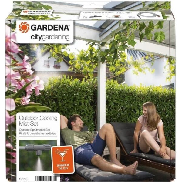 Kit brumisateur pour terrasses et balcons GARDENA - Débit max 13l/h - Kit complet pret a l'emploi