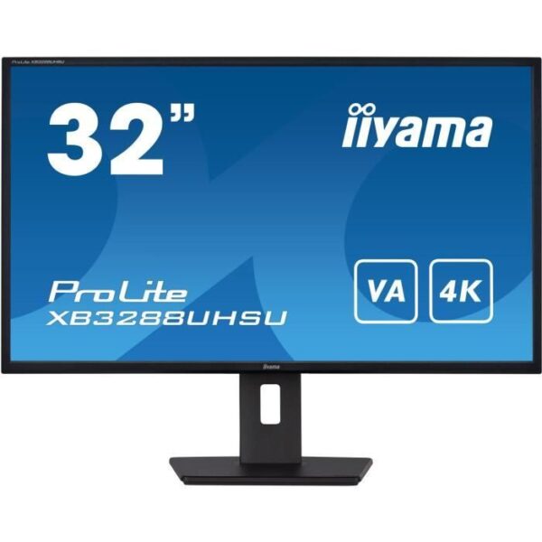 Ecran PC - IIYAMA - XB3288UHSU-B5 - 32 VA LED 4K 3840 x 2160 - 3ms - 60Hz - 2 x HDMI 1 x DP