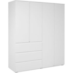 Armoire - Image 60C - Décor blanc - 4 portes