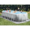 Kit Piscine hors sol tubulaire INTEX - Pris Frame - 610 x 305 x 122 cm - Ovale (Pompe, bâche, tapis de sol et échelle) - 26798NP – Image 4